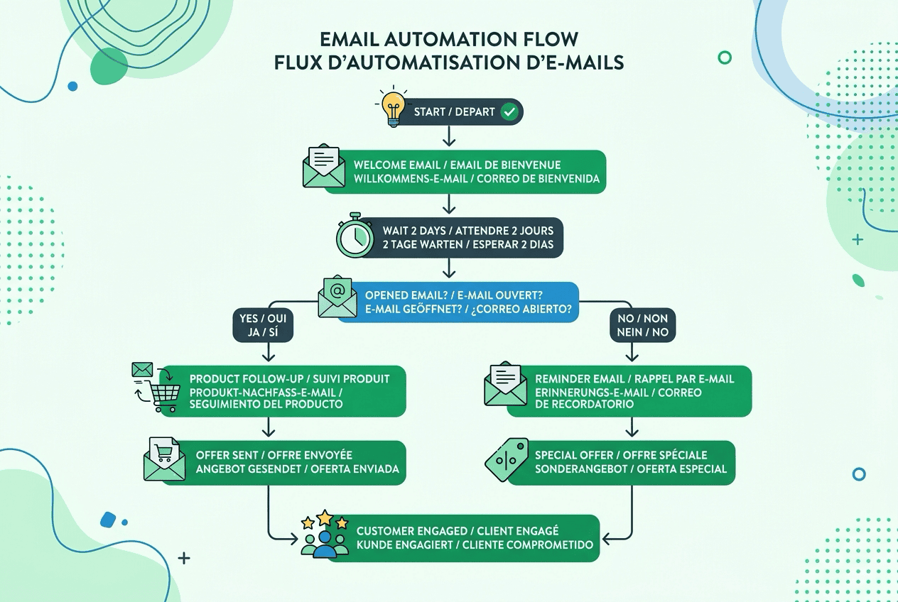 Klaviyo flow translation with language branches