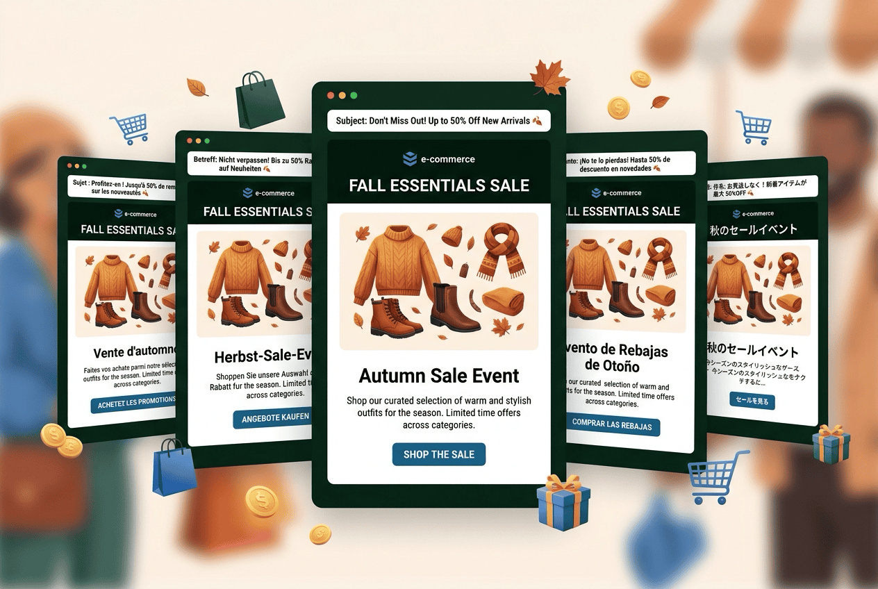 Klaviyo emails translated into multiple languages