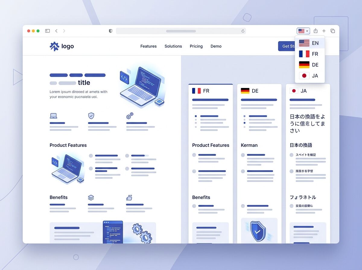 Webflow site translated into multiple languages
